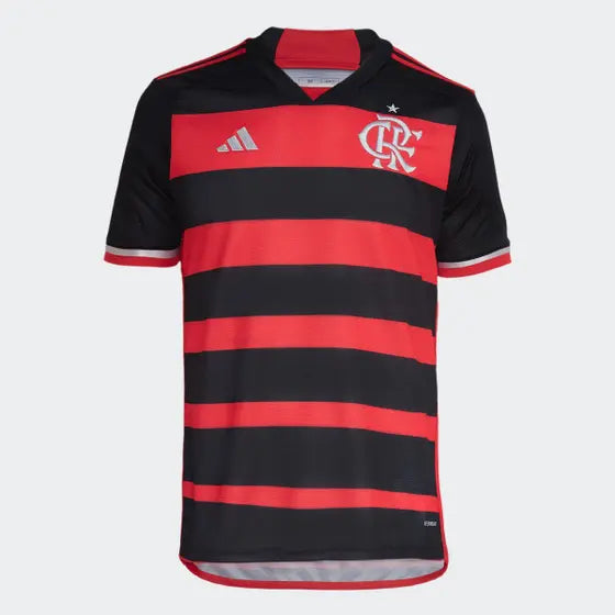 Camisa Flamengo Torcedor I - Temporada 24/25 - Vermelho e Preta - Adidas