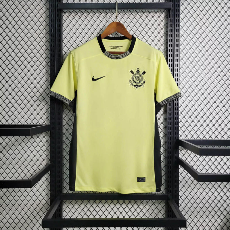 Camisa Corinthians III 23/24 Torcedor Nike Masculina - Preto e Amarelo