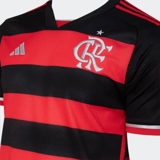 Camisa Flamengo Torcedor I - Temporada 24/25 - Vermelho e Preta - Adidas