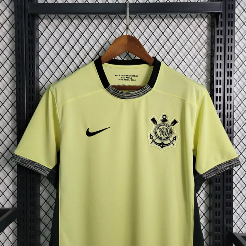 Camisa Corinthians III 23/24 Torcedor Nike Masculina - Preto e Amarelo