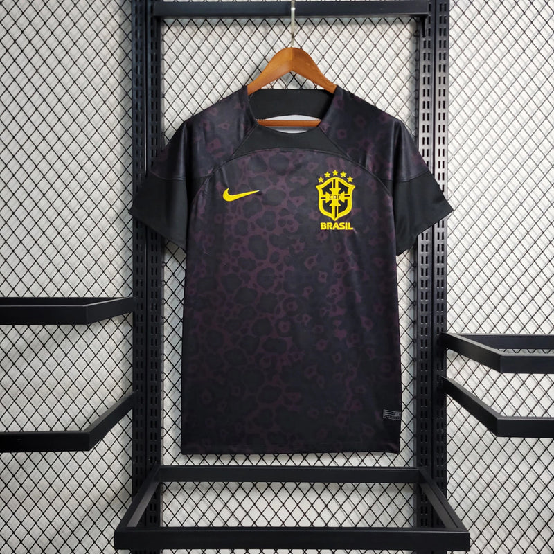 Camisa Goleiro Seleção Brasileira 2022 Torcedor Nike Masculina - Preta