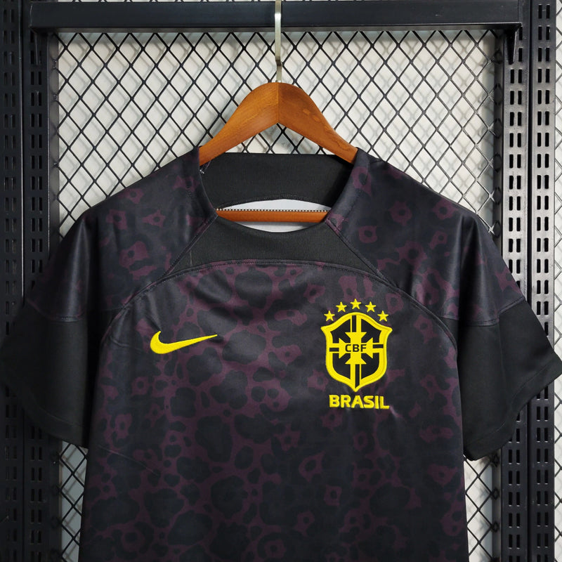 Camisa Goleiro Seleção Brasileira 2022 Torcedor Nike Masculina - Preta