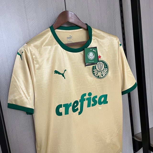 Camisa Palmeiras Torcedor - Temporada 24/25 - Dourada - Crefisa