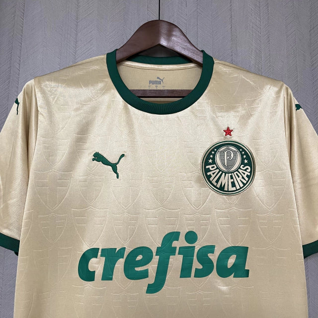 Camisa Palmeiras Torcedor - Temporada 24/25 - Dourada - Crefisa