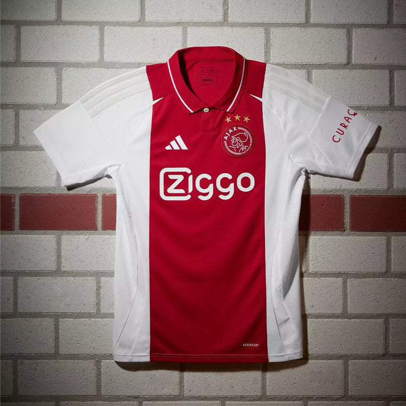 Camisa Ajax Home 24/25 Adidas Masculina - Vermelho e Branco