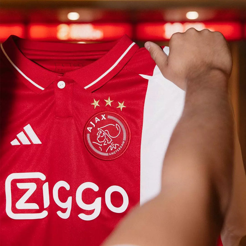 Camisa Ajax Home 24/25 Adidas Masculina - Vermelho e Branco