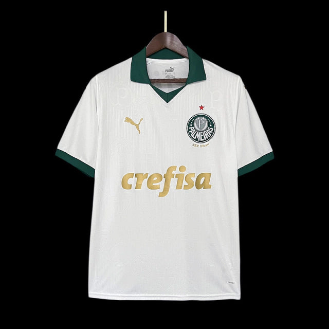 Camisa Palmeiras Torcedor - Temporada 24/25 - Branca - Crefisa - Polo