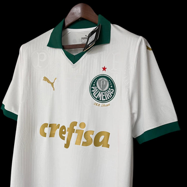 Camisa Palmeiras Torcedor - Temporada 24/25 - Branca - Crefisa - Polo