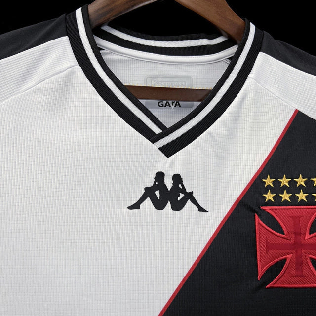 Camisa Vasco Torcedor - Temporada 24/25 - Branca c Faixa Preta - Kappa