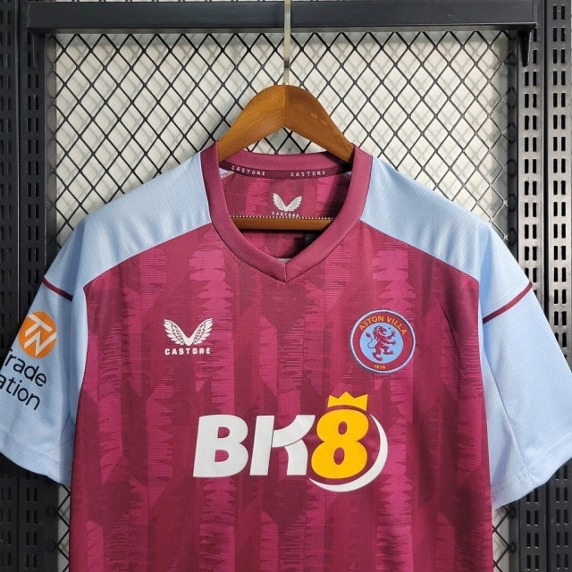 Camisa Aston Villa Home 23/24 - Torcedor Castore Masculina - Vinho