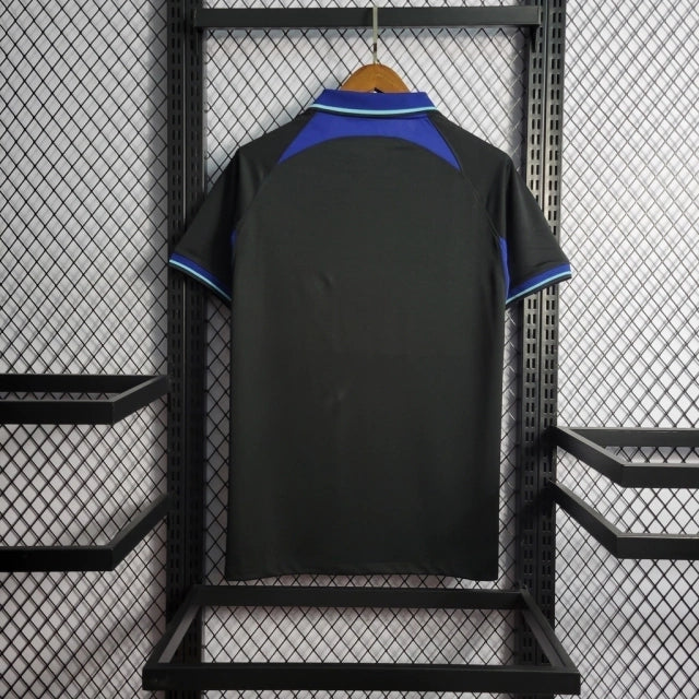 Camisa Atlético de Madrid Away 22/23 Torcedor Nike Masculina - Preta e Azul