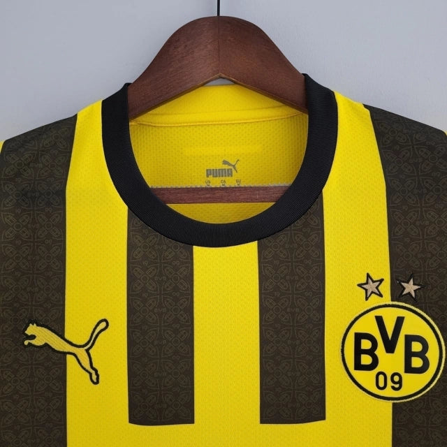 Camisa Borussia Dortmund Home 22/23 Torcedor Puma Masculina - Amarelo e Preto