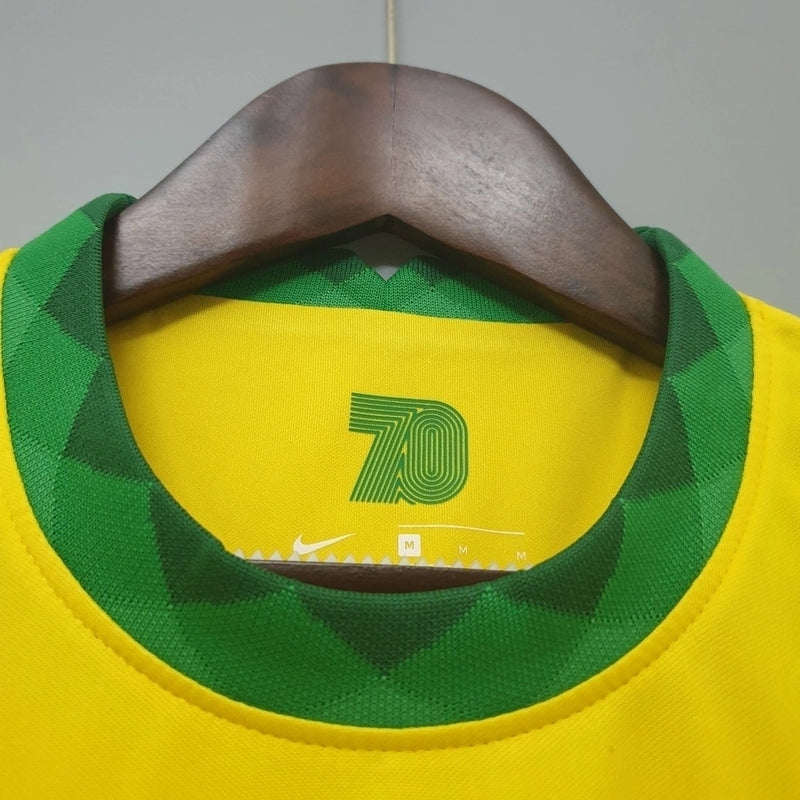 Camisa Brasil Home 21/22 nike Masculina Torcedor Amarela e Verde