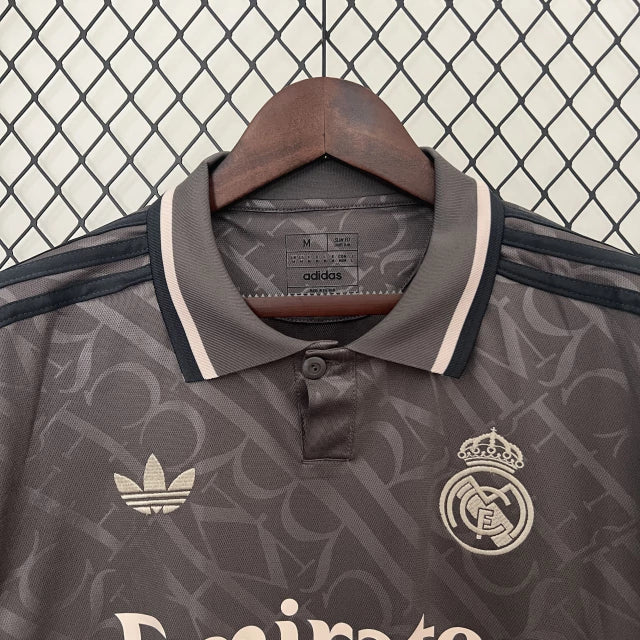 Camisa Real Madrid III 24/25 Torcedor Adidas Masculina - Cinza