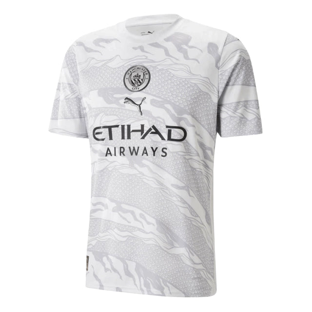 Camisa Manchester City - Temporada 23/24 - Dragão - Branca