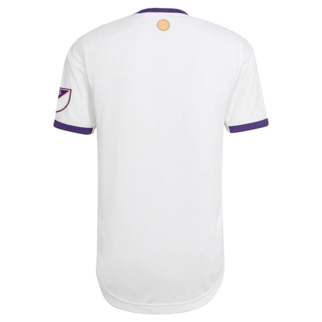 Camisa Orlando City Away 22/23 Torcedor Adidas - Branco, Roxo e Amarelo