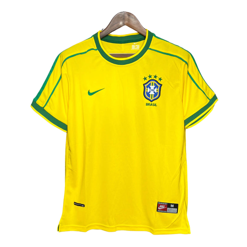 Camisa Reedição Brasil 1998 Nike Masculina - Amarelo