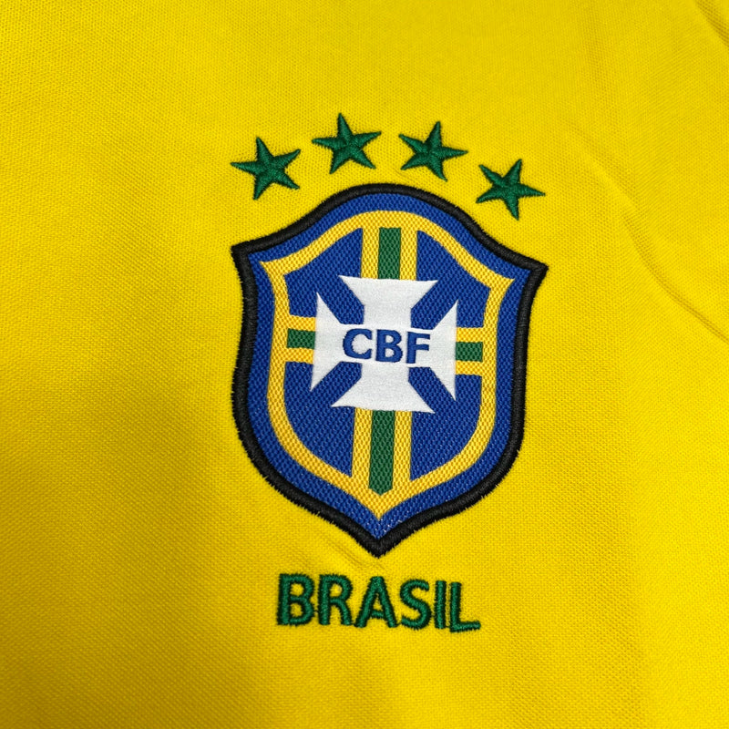 Camisa Reedição Brasil 1998 Nike Masculina - Amarelo