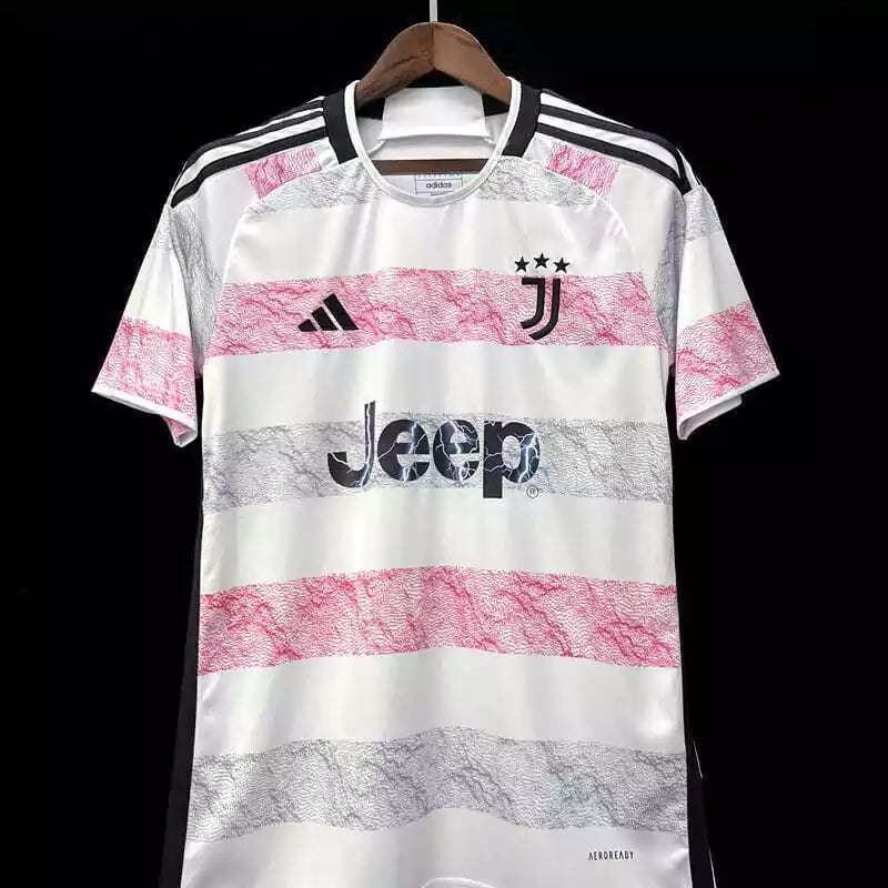 Camisa Juventus Away 23/24 Adidas Masculina s/n° Branca e Rosa