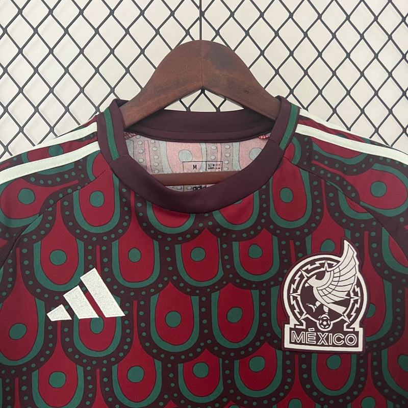 Camisa Seleção México I 2024 Adidas Copa América - Grená