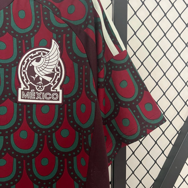 Camisa Seleção México I 2024 Adidas Copa América - Grená