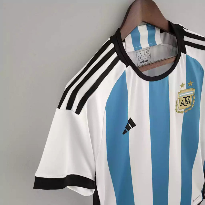 Camisa Argentina Home 2022 Torcedor Adidas Masculina - Branca e Azul