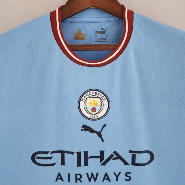 Camisa Manchester City Home 22/23 Torcedor Puma Masculina - Azul