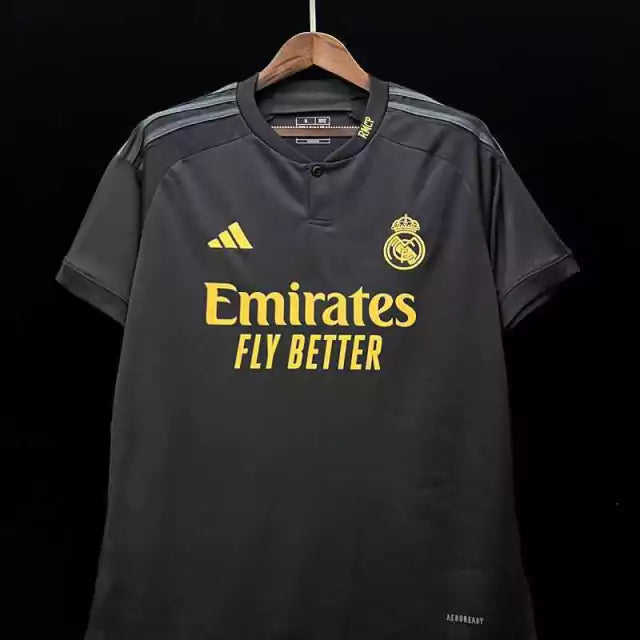 Camisa Real Madrid Third 23/24 Adidas Masculina s/n° Preta