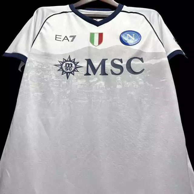 Camisa Napoli Away 23/24 EA7 Masculina S/N° Torcedor -Branca