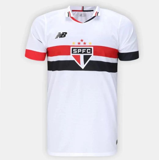 Camisa São Paulo I 24/25 Torcedor Masculina - Branco - New Balance