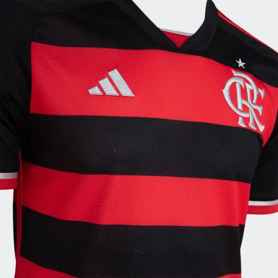 Camisa Flamengo Torcedor I - Temporada 24/25 - Vermelho e Preta - Adidas