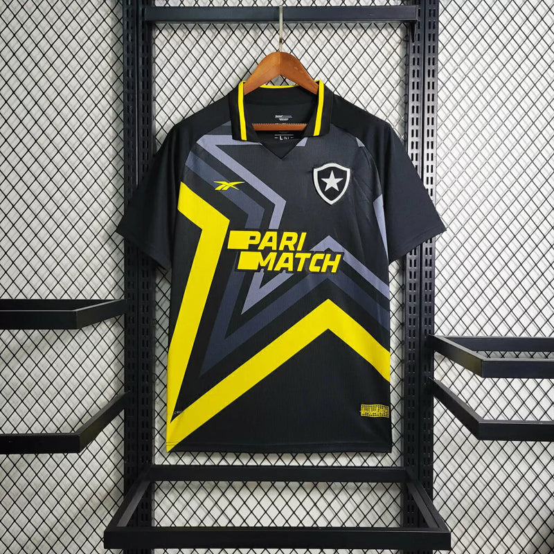 Camisa Botafogo IIII 23/24 - Torcedor Masculina - Preta c/ Amarelo