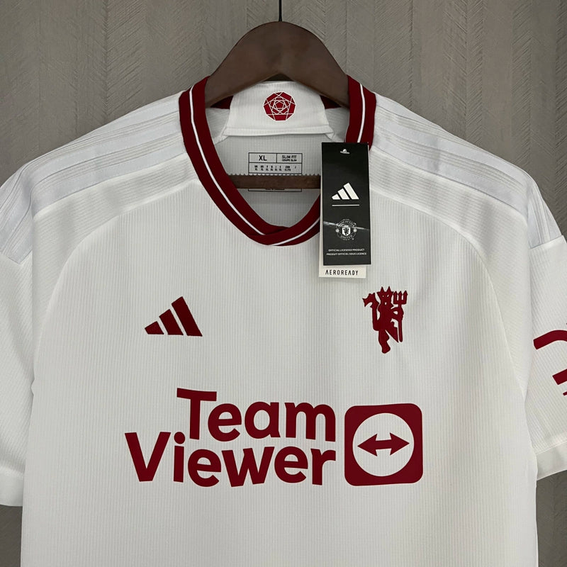 Camisa Manchester United Home 23/24 Torcedor Adidas Masculina - Branco