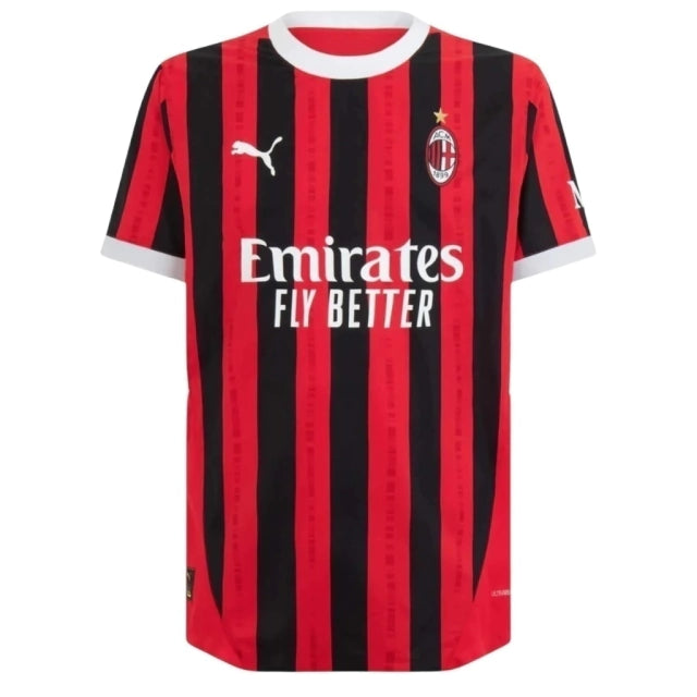 Camisa AC Milan I 24/25 - Torcedor Puma Masculina - Vermelha e Preta